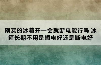 刚买的冰箱开一会就断电能行吗 冰箱长期不用是插电好还是断电好